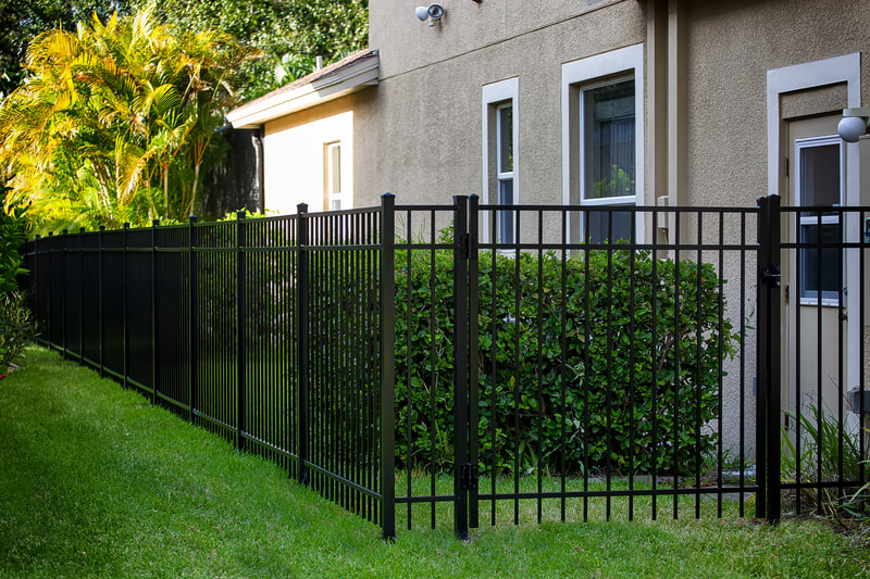 Custom residential metal fence